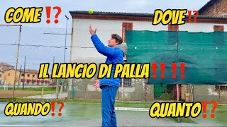 IL LANCIO DI PALLA NEL SERVIZIO🎾‼️ COME⁉️ DOVE⁉️ QUANDO⁉️ QUANTO⁉️ [upl. by Gnaoh]