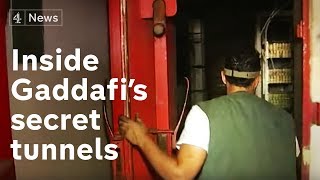 Inside Gaddafis secret tunnels  Channel 4 News [upl. by Emiaj]