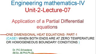 ONE DIMENSIONAL HEAT EQUATION  SOLUTION OF 1D HEAT FLOW FOR HOMOGENEOUS BOUNDARY CONDITIONS [upl. by Atteiluj866]