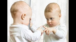 Cute baby moments Funny Babies Reflection when see mirror Cutest Reaction [upl. by Tillman889]