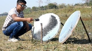 ✳️3 Awesome Experiments With Parabolic Mirror in Hindi Solar Cooker [upl. by Nonnair952]