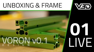 Building VORON v01  Unboxing amp Frame [upl. by Pearline327]