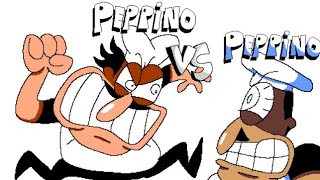 Pizza Tower  Peppino vs Peppino Bad Sprite Animation [upl. by Eramal]