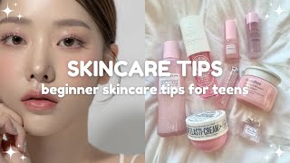 beginner skincare tips for teens 🧴 1018 years old [upl. by Kakalina]