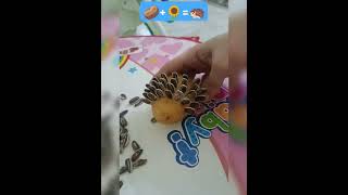 Porcupine Activity with sunflower seeds n potatoartfunlearningactivitieseasyandfunlearning 👍 [upl. by Hgielhsa]