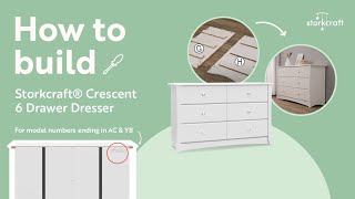 HOW TO BUILD STORKCRAFT CRESCENT 6 DRAWER DRESSER  Assembly Video for Model Numbers quotACquot or quotYBquot [upl. by Okiek]