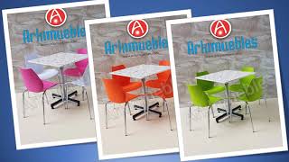 Sillas para restaurant y juguerias Arkimuebles [upl. by Anilas467]