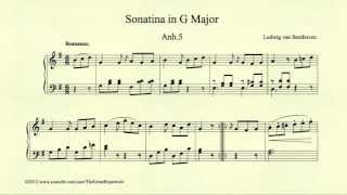 Beethoven Sonatina in G major Anh 5 Romanze [upl. by Lidaa]