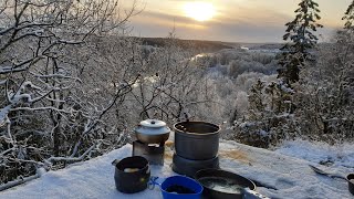 Outdoor cooking  Trangia winter attachment review  Hike [upl. by Aihseya]