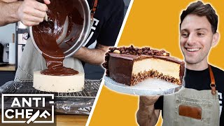 I Made Dominique Ansels Peanut Butter Chocolate Crunch Cake [upl. by Devondra]