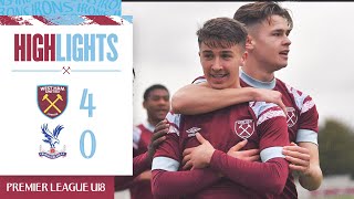 West Ham 40 Crystal Palace  Young Hammers Remain Unbeaten  U18 Premier League Highlights [upl. by Charlene707]