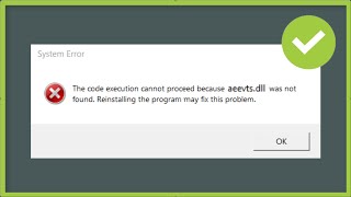 aeevtsdll File Missing Error  aeevtsdll File Not Found [upl. by Acyssej]