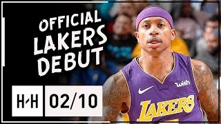 Isaiah Thomas Official Lakers Debut Full Highlights vs Mavericks 20180210  22 Points [upl. by Ainerbas]