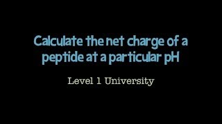 Calculate the net charge of a peptide [upl. by Col]