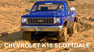 110 Scale RC Car  RC4WD CHEVROLET K10 SCOTTSDALE Offroad and muddy driving [upl. by Eleahcim]