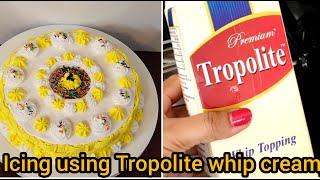 Cake icing with tropolite premium whip cream Himadri Deka [upl. by Perle]