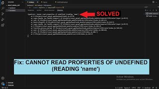 Fix Cannot read properties of undefined reading [upl. by Kavanagh]