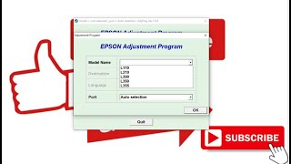 How to reset Epson L110 L210 L300 L350 L355 L550 L555 printer for Free resetter software download [upl. by Barnabe]