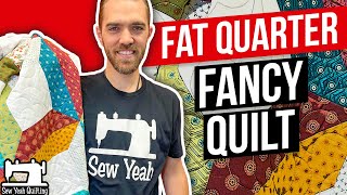 Fat Quarter Fancy Quilt  Beginner Tutorial [upl. by Gathard77]