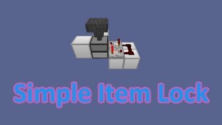 Tiny Item Lock With Return Mechanism 3x2x3 Minecraft Tutorial [upl. by Blithe316]