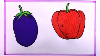 How To Draw Easy Vegetables [upl. by Tegdig]