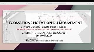 Tuto Inscription Formations Notation du mouvement CNSMDP 2024 [upl. by Ecurb]