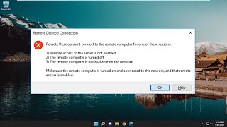 Remote Desktop Cant Connect to the Remote Computer for One of These Reasons FIX Tutorial [upl. by Yhcir231]