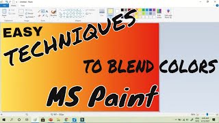 29 SECONDS HOW TO BLEND COLORS IN MS PAINT [upl. by Ajnek876]