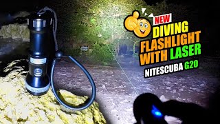 NEW DIVING FLASHLIGHT WITH LASER 😱NITESCUBA G20  UNBOXINGREVIEWTESTING  Drins Adventure [upl. by Anitsyrc]