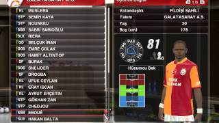 PES 2014  GALATASARAY AŞ Kadro Listesi [upl. by Enirahtac]