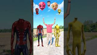 Dame tu Cosita alien and Spiderman vs me correct head matching funny vfx Game funny [upl. by Tartaglia895]