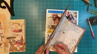 How to sew signatures in a junk journal  My Woodland Creatures and Mushrooms journal Pt 4 [upl. by Aciret810]