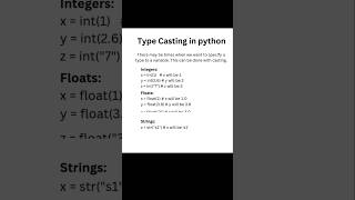 Type casting in Python python interviewquestions typecasting dailytechinsights [upl. by Joyann]