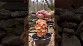 Tin Chicken Doner😋 food cooking camping outdoorcooking recipe chicken shorts yt ytshorts [upl. by Paehpos]