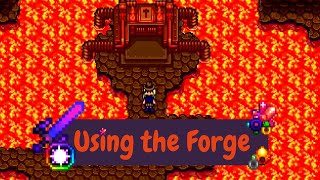 Using the Forge  Relaxing Stardew Valley playthrough 42  No commentary [upl. by Millian]