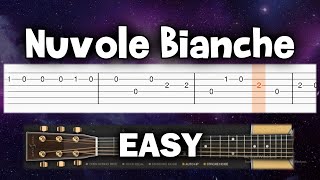 Ludovico Einaudi  Nuvole Bianche  Guitar tutorial TAB [upl. by Kendrick]