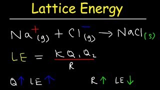 Lattice Energy of Ionic Compounds Basic Introduction Charge vs Ionic Radius [upl. by Boleyn]