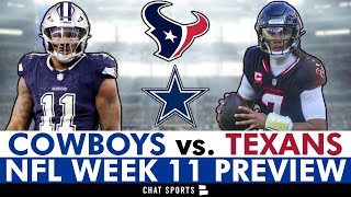 Dallas Cowboys vs Houston Texans Injury News Prediction Keys To Victory  NFL Week 11 Preview [upl. by Harold686]