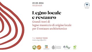 WEBINAR  Legno Locale e Restauro [upl. by Anivek]