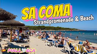 Sa Coma🌴🏖️MALLORCA island🩷NEW Sa Coma BEACH amp PROMENADE 2024 TOP 🇪🇸spain mallorca travel summer [upl. by Aicenat800]