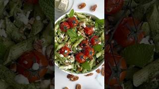 Pecan and mint pesto pasta pasta pastarecipe pecanrecipe christmasrecipe holidayrecipe [upl. by Klement]