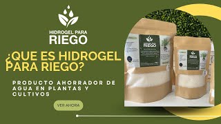 Que es Hidrogel para Riego [upl. by Feucht]