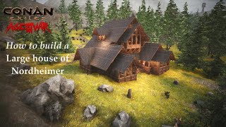 Conan Exiles How to build a Large house of Nordheimer Age of War  Speed Build  NO Mods [upl. by Nilak]