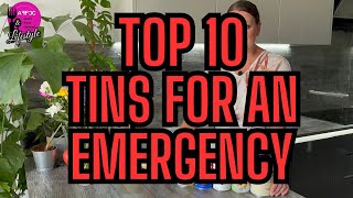 Top 10 Tins to stockpile for SHTF  Emergency food prepping  UK prepper [upl. by Ecertak622]