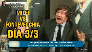 MILEI SE CRUZÓ CON FONTEVECCHIA POR EL ESTADO  DÍA 33  2592021 [upl. by Kilam]