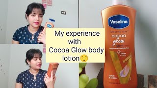 Vaseline Cocoa Glow Body Lotion Review with Demo  Lotion for Dry Skin  Sunaina Kapur [upl. by Qulllon]