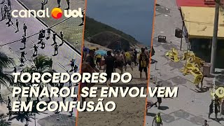 TORCEDORES DO PEÑAROL SE ENVOLVEM EM CONFUSÃO NO RIO DE JANEIRO VÍDEOS MOSTRAM BRIGAS [upl. by Azila]