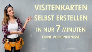 Visitenkarten erstellen Visitenkarten selber machen in 7 Minuten ohne Vorkenntnisse Corel Draw [upl. by Jarid]