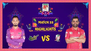 Match 35  Highlights  Sylhet Strikers vs Fortune Barishal [upl. by Swetlana]