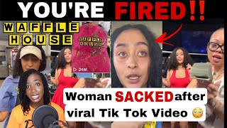 MERCY 😱 WAFFLE HOUSE EMPLOYEE FIRED AFTER POSTING VIRAL TIK TOK VIDEO  BIG LATTO BROKEY CHALLENGE [upl. by Helga]